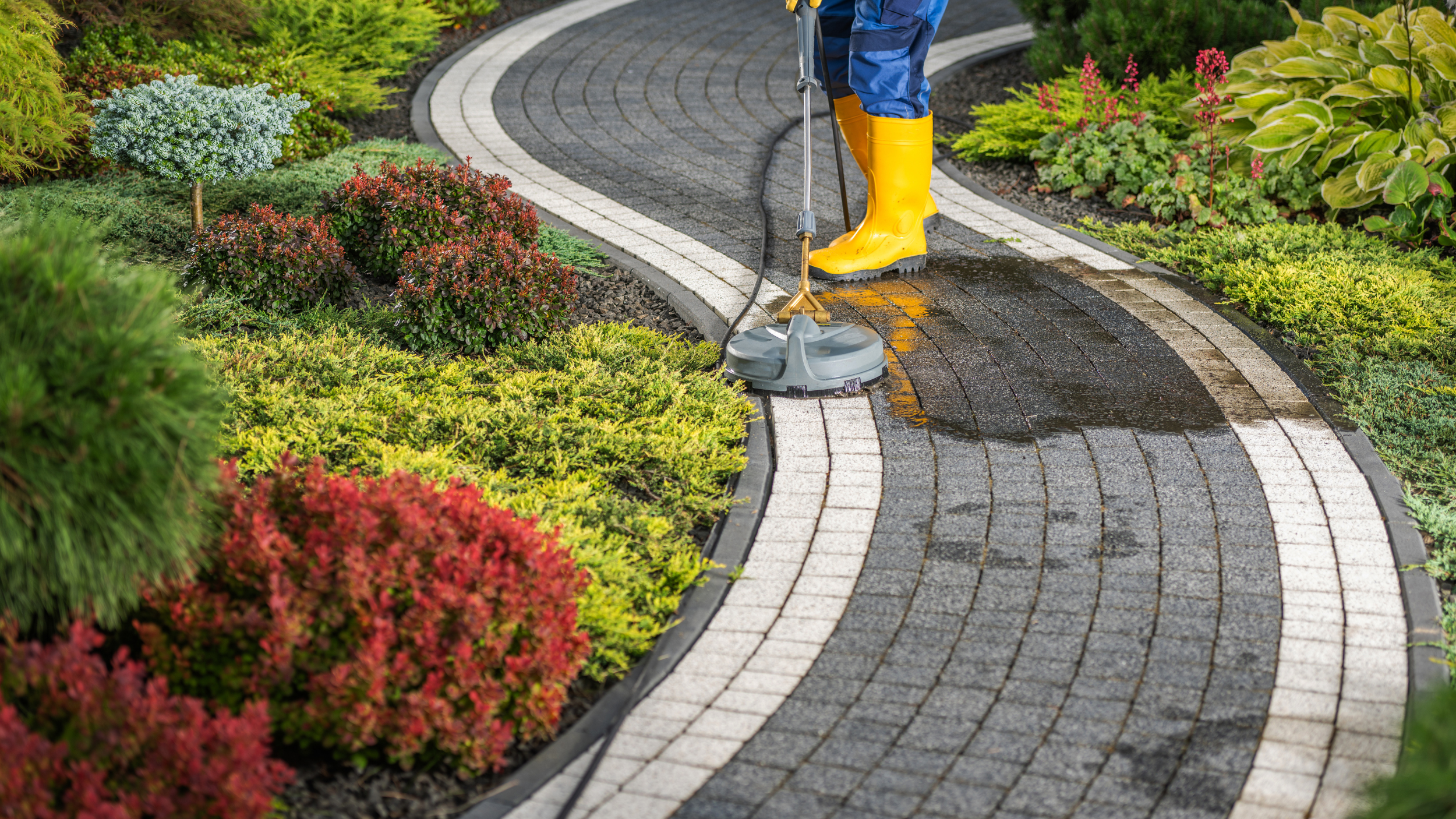 Professionele terrasreiniging met hogedruk